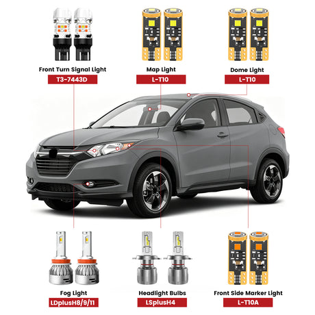 Lasfit led bulbs for 2016-2018 Honda HR-V