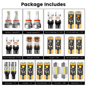 Lasfit combo package led bulbs for 2016-2018 Nissan Altima 01