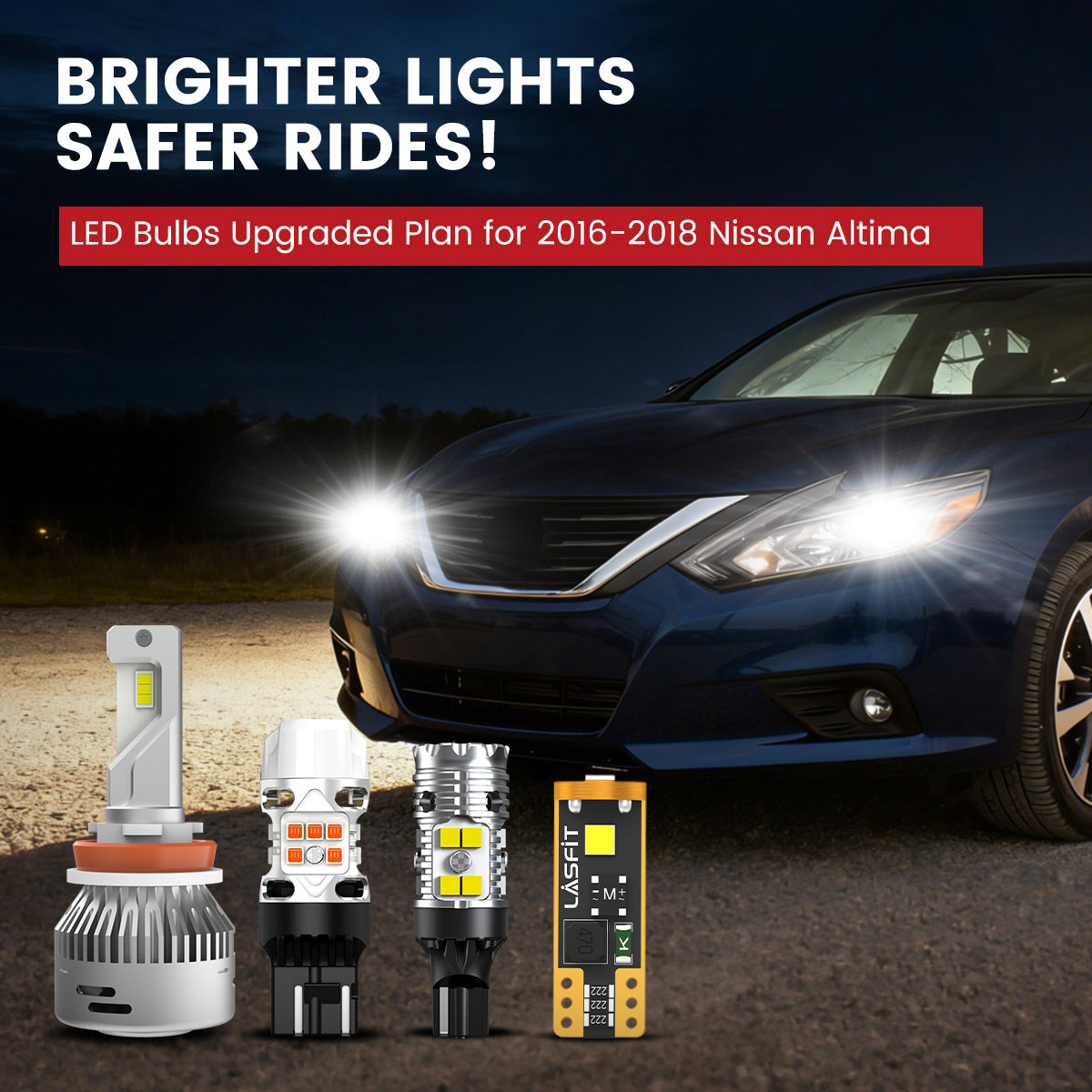Lasfit LED Bulbs for 2016-2018 Nissan Altima