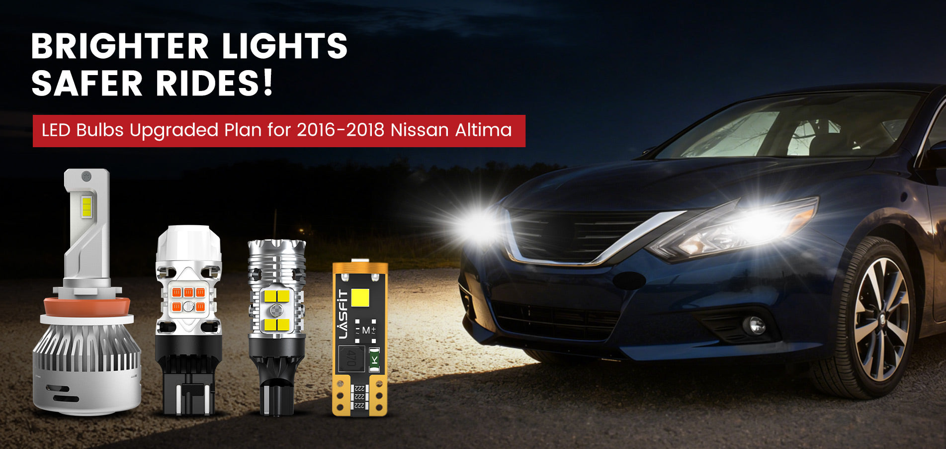 Lasfit LED Bulbs for 2016-2018 Nissan Altima