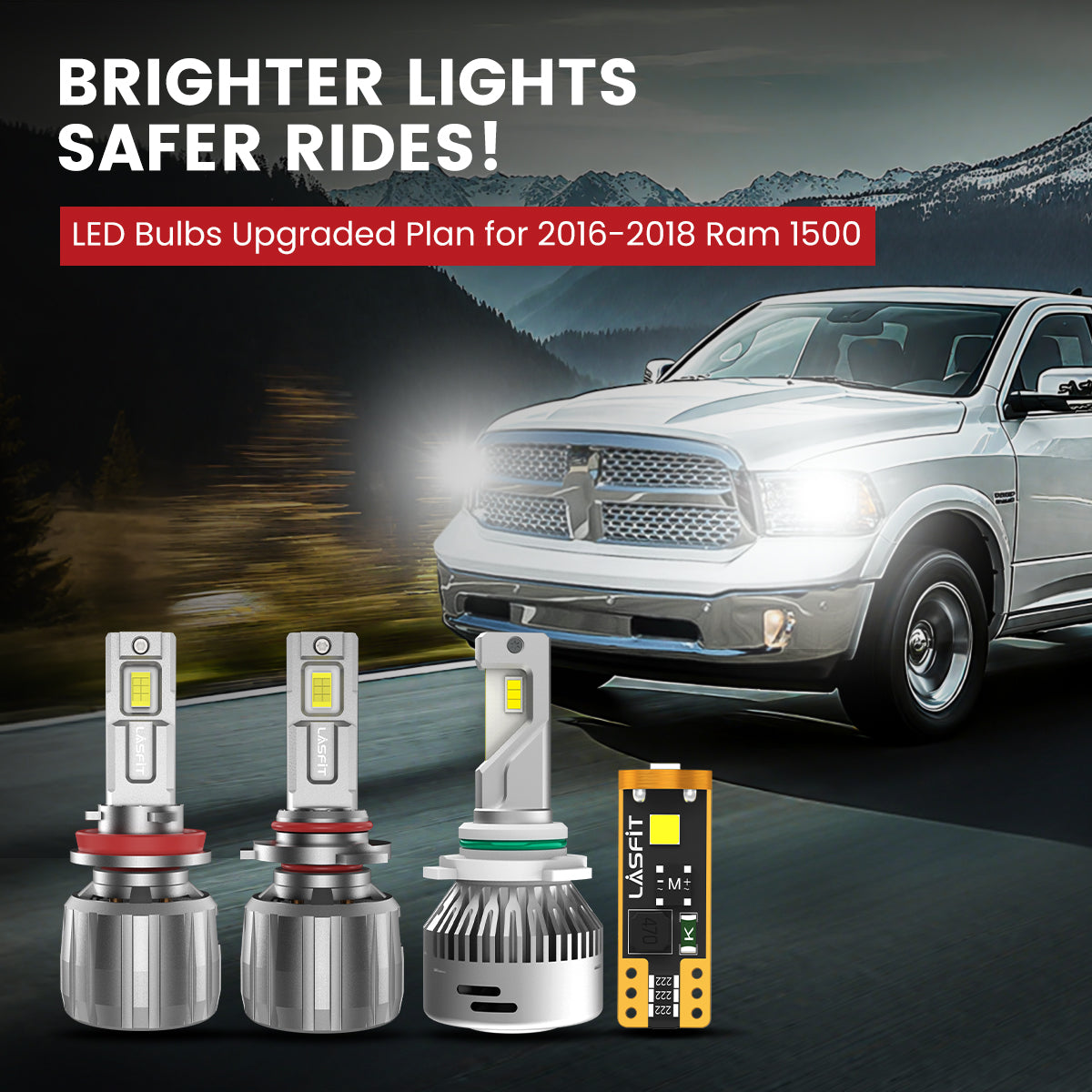 Lasfit LED Bulbs for 2016-2018 Ram 1500