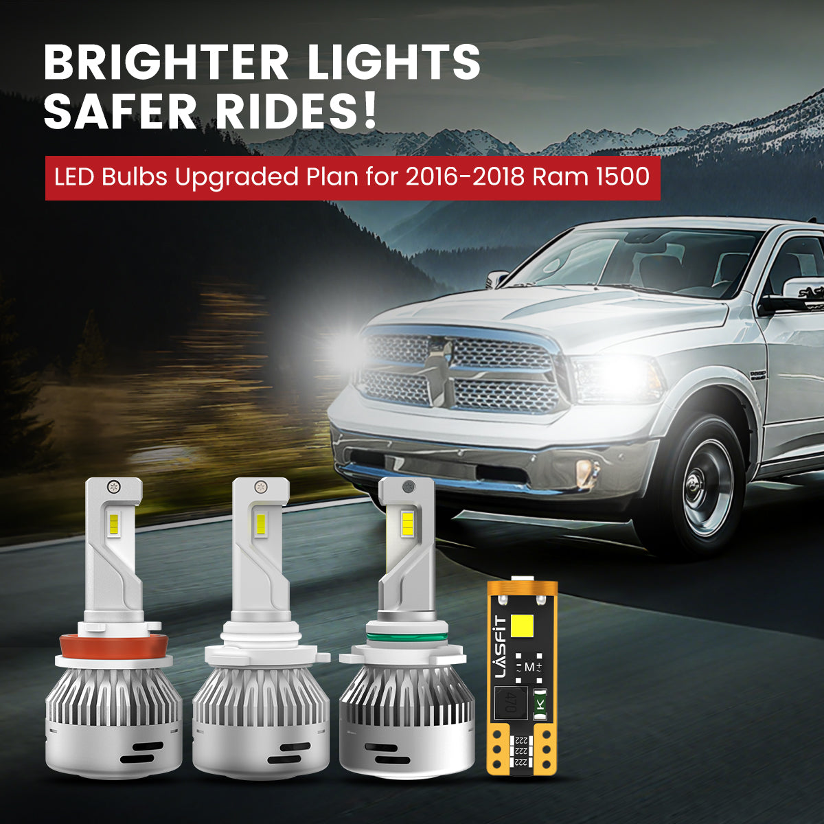 Lasfit best LED Bulbs for 2016-2018 Ram 1500
