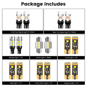Lasfit combo package led bulbs for 2016-2018 Toyota Prius Three Touring/Four Touring