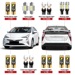 Lasfit led bulbs for 2016-2018 Toyota Prius