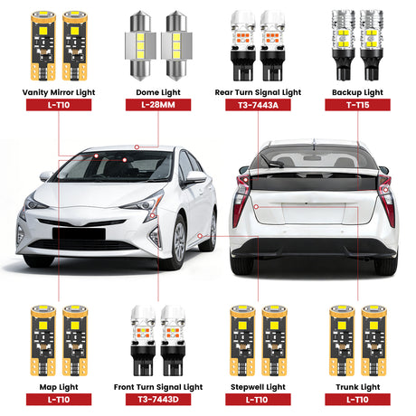 Lasfit led bulbs for 2016-2018 Toyota Prius