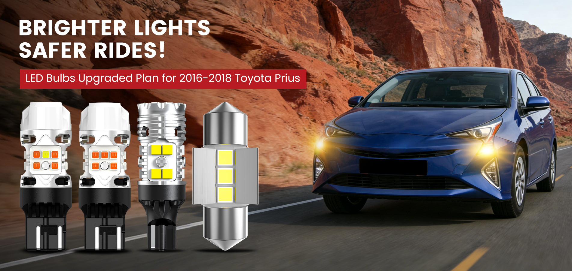 Lasfit LED Bulbs for 2016-2018 Toyota Prius