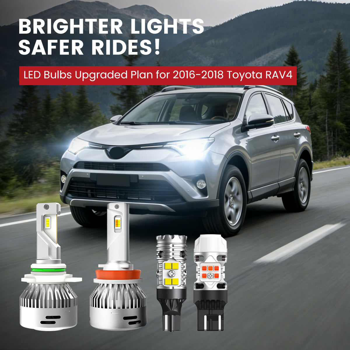 Lasfit LED Bulbs for 2016-2018 Toyota RAV4