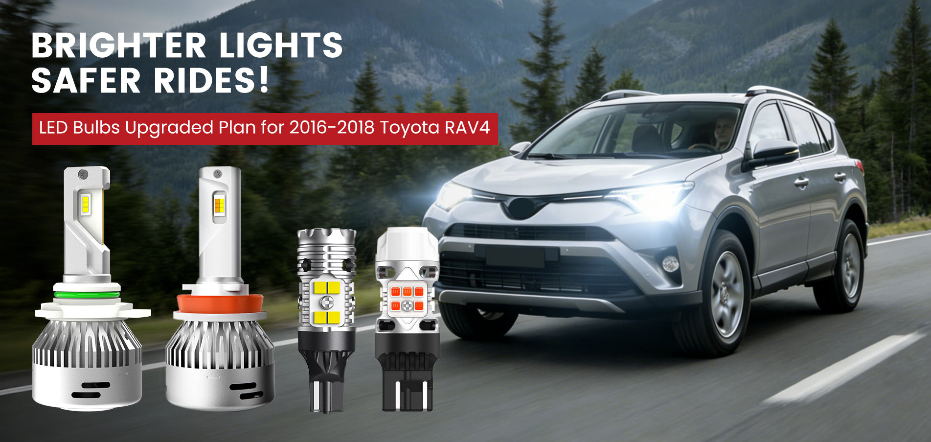 Lasfit LED Bulbs for 2016-2018 Toyota RAV4