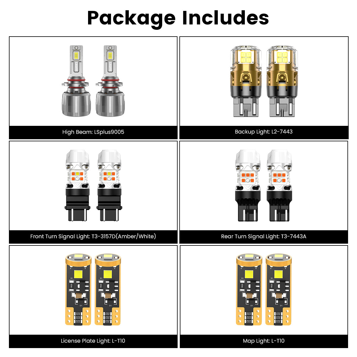 Lasfit combo package led bulbs for 2016-2019 Ford Explorer W/o Fog Lights