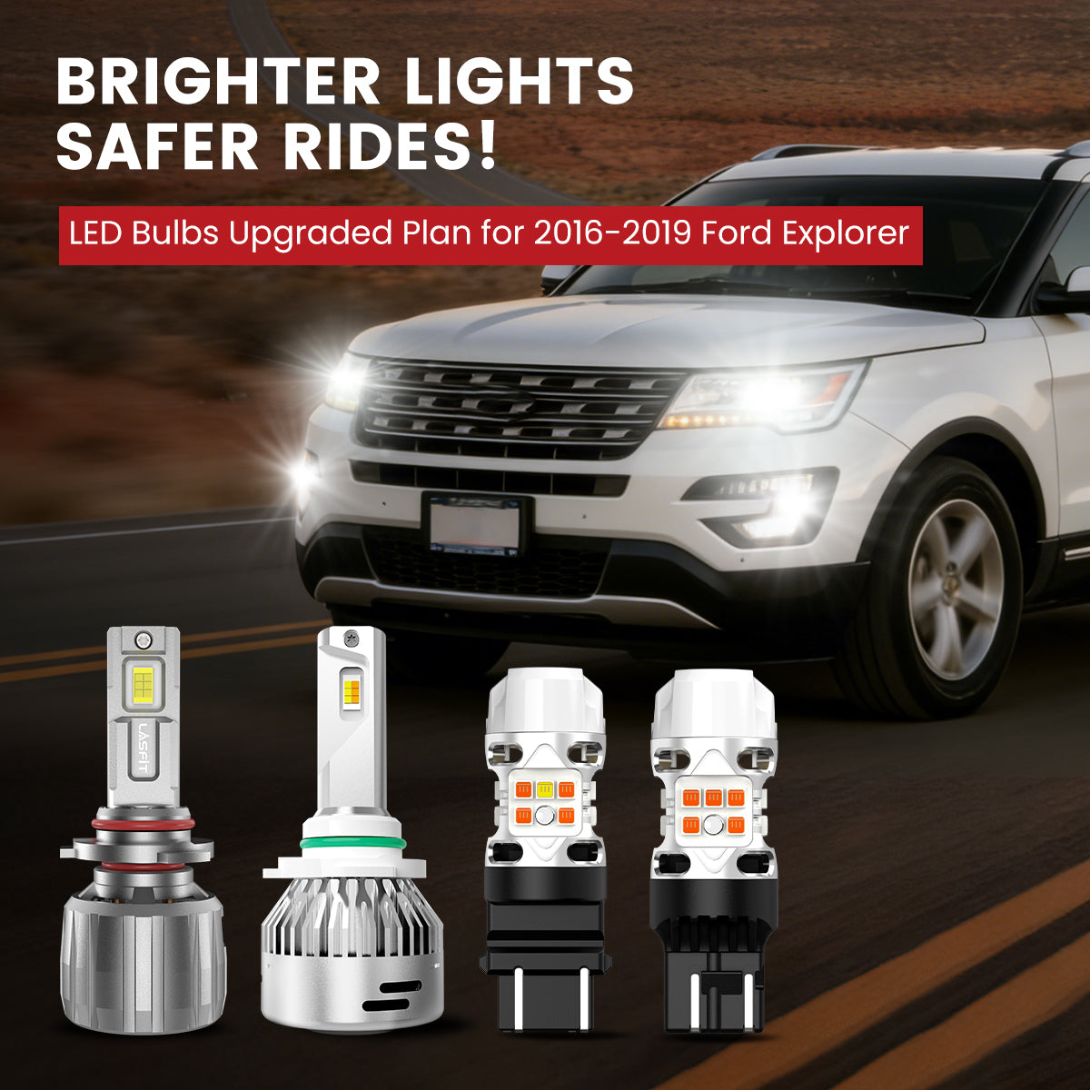Lasfit LED Bulbs for 2016-2019 Ford Explorer