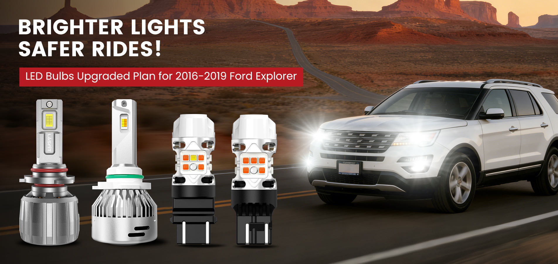 Lasfit LED Bulbs for 2016-2019 Ford Explorer