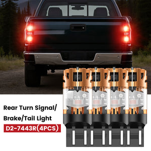 Lasfit 7443 led rear turn signal/brake/tail light fit for 2016-2019 GMC Sierra 2500HD 3500HD 