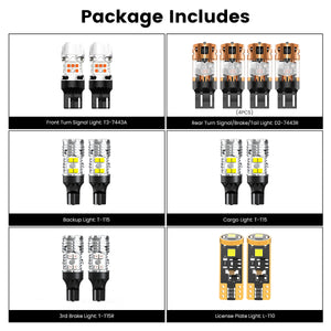 Lasfit combo package led bulbs for 2016-2019 GMC Sierra 2500HD 3500HD W/ o Fog Lights