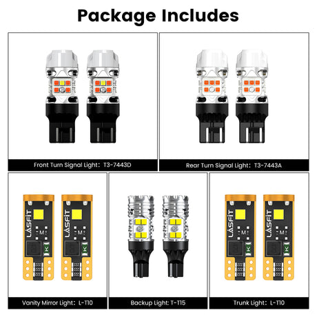 Lasfit combo package led bulbs for 2016-2019 Lexus RX