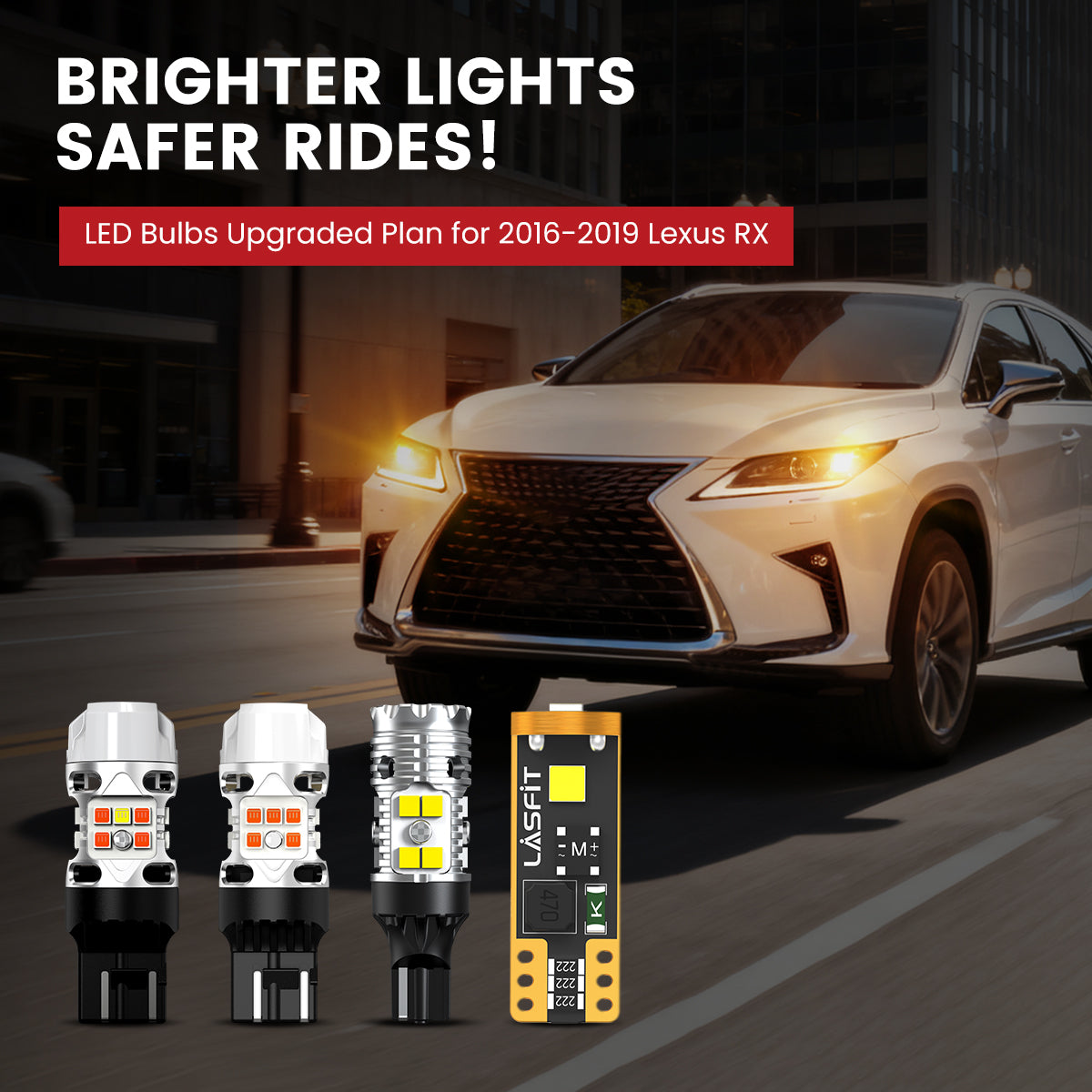 Lasfit LED Bulbs for 2016-2019 Lexus RX
