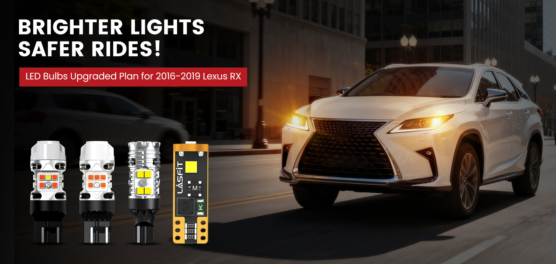 Lasfit LED Bulbs for 2016-2019 Lexus RX