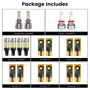 Lasfit combo package led bulbs for 2016-2020 Dodge Durango W/ Halogen Headlights W/ Fog Lights