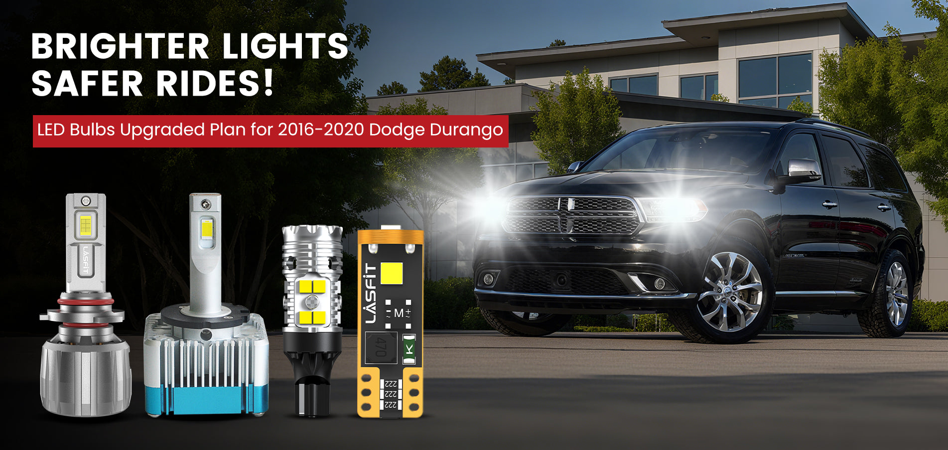 Lasfit LED Bulbs for 2016-2020 Dodge Durango