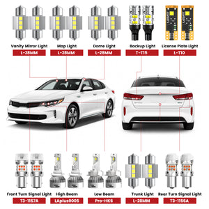 Lasfit led bulbs for 2016-2020 Kia Optima Hybrid