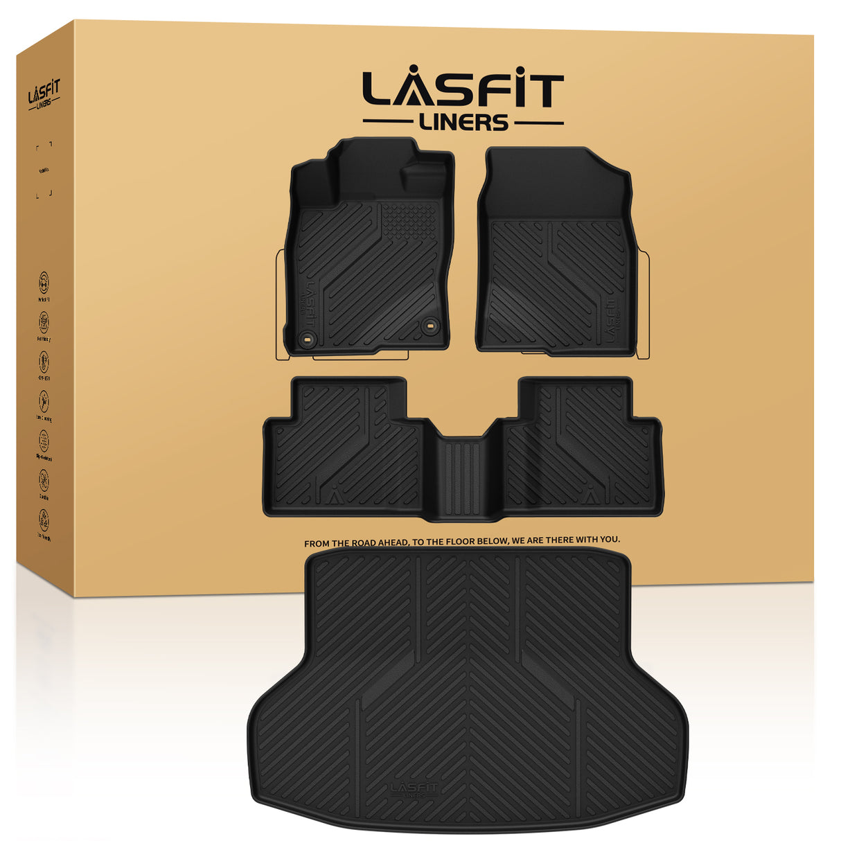 Fit for 2016-2021 Honda Civic Sedan/Si Sedan Custom Floor Mats & Cargo Mat