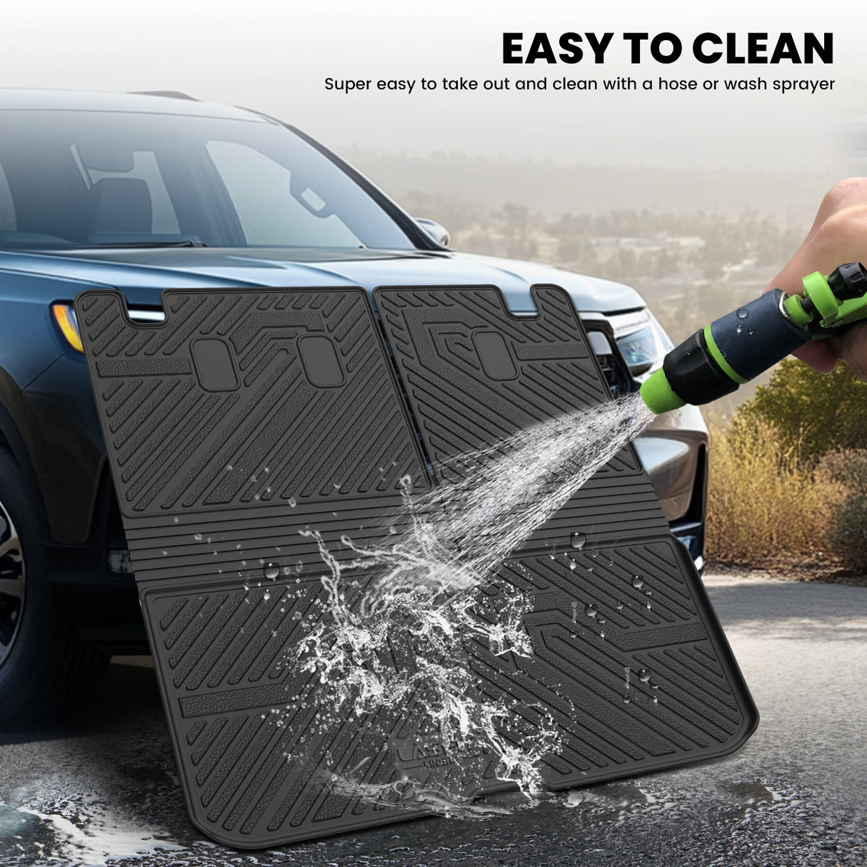 Fit for 2016-2022 Honda Pilot Floor Mats / Cargo / Seatback Mat, Cargo Mat Fit in Highest Position Only