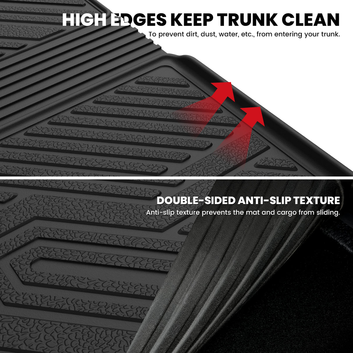 Fit for 2016-2022 Honda Pilot Floor Mats / Cargo / Seatback Mat, Cargo Mat Fit in Highest Position Only
