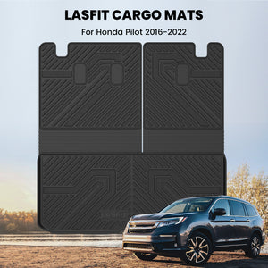 Fit for 2016-2022 Honda Pilot Floor Mats / Cargo / Seatback Mat, Cargo Mat Fit in Highest Position Only
