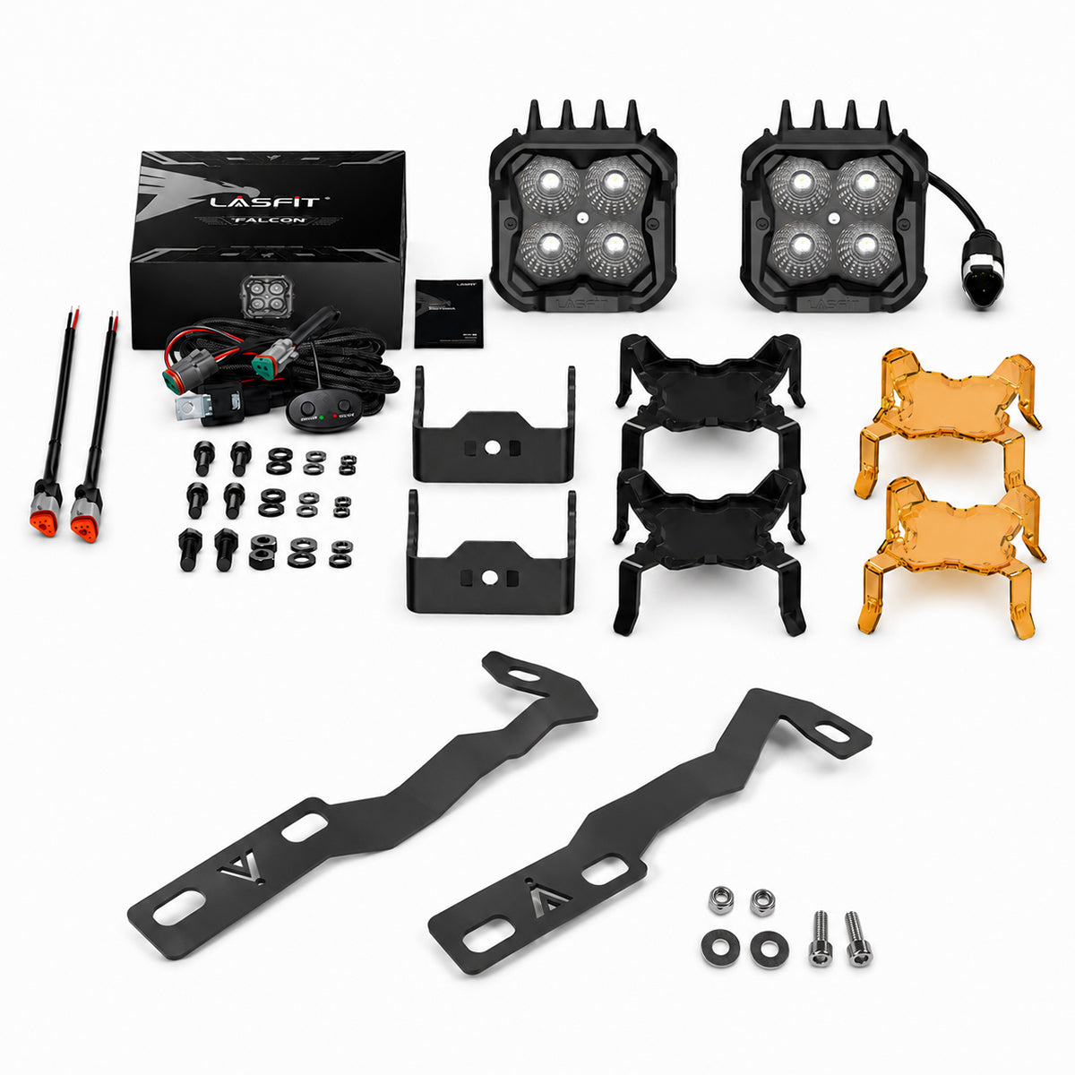 2016-2023 Toyota Tacoma 1500 3 inch amber flood ditch light package