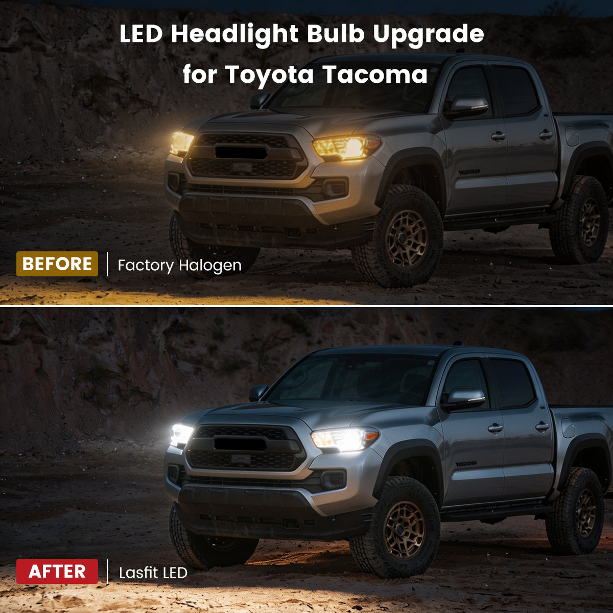 Fit for 2016-2023 Toyota Tacoma The Brightest LED Bulbs Upgrade | Tested and Verified