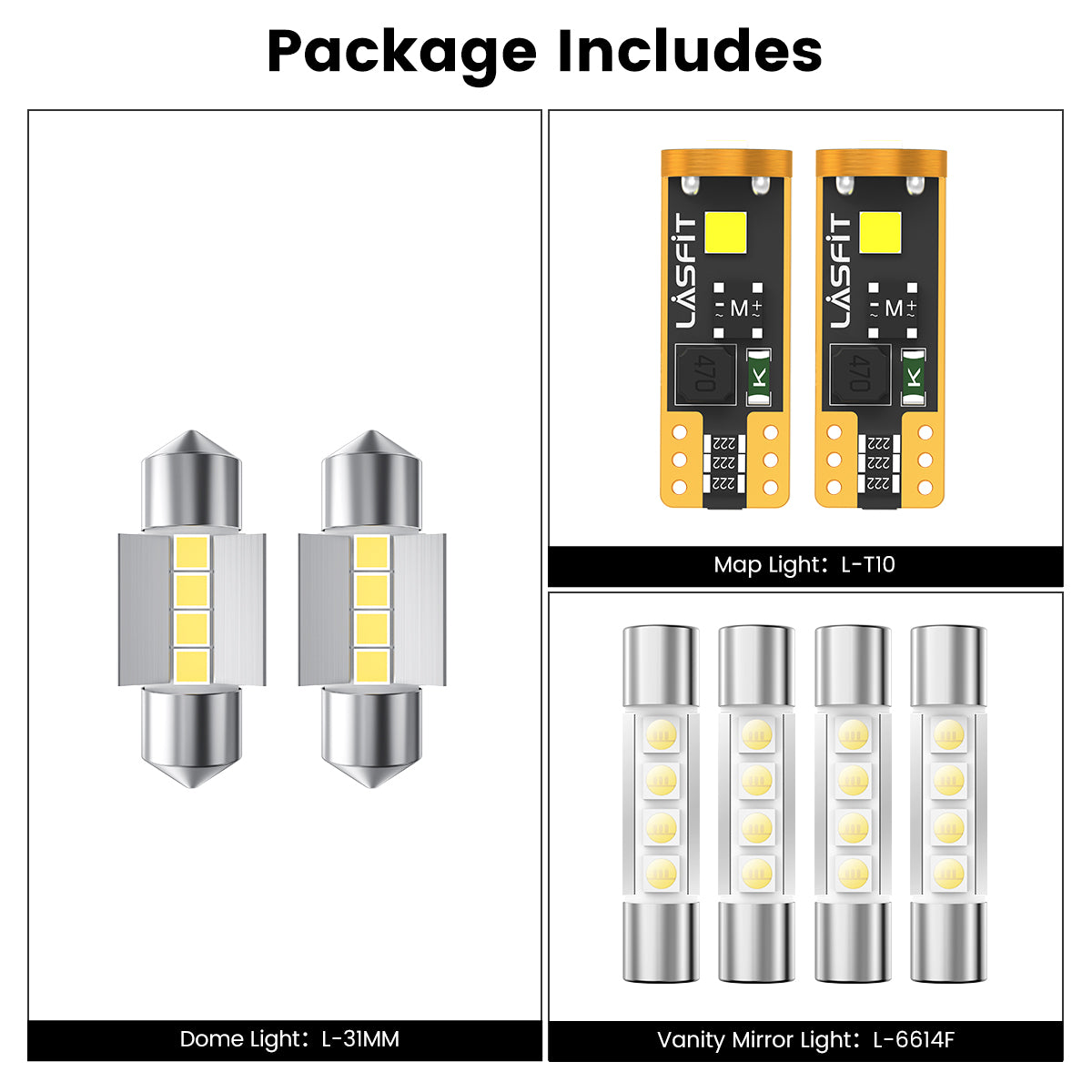 Fit for 2016-2023 Toyota Tacoma The Brightest LED Bulbs Upgrade | Tested and Verified