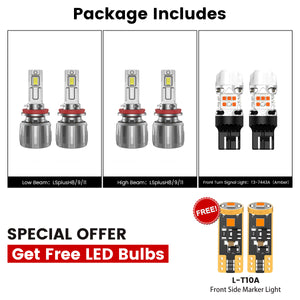Fit for 2016-2023 Toyota Tacoma The Brightest LED Bulbs Upgrade | Tested and Verified