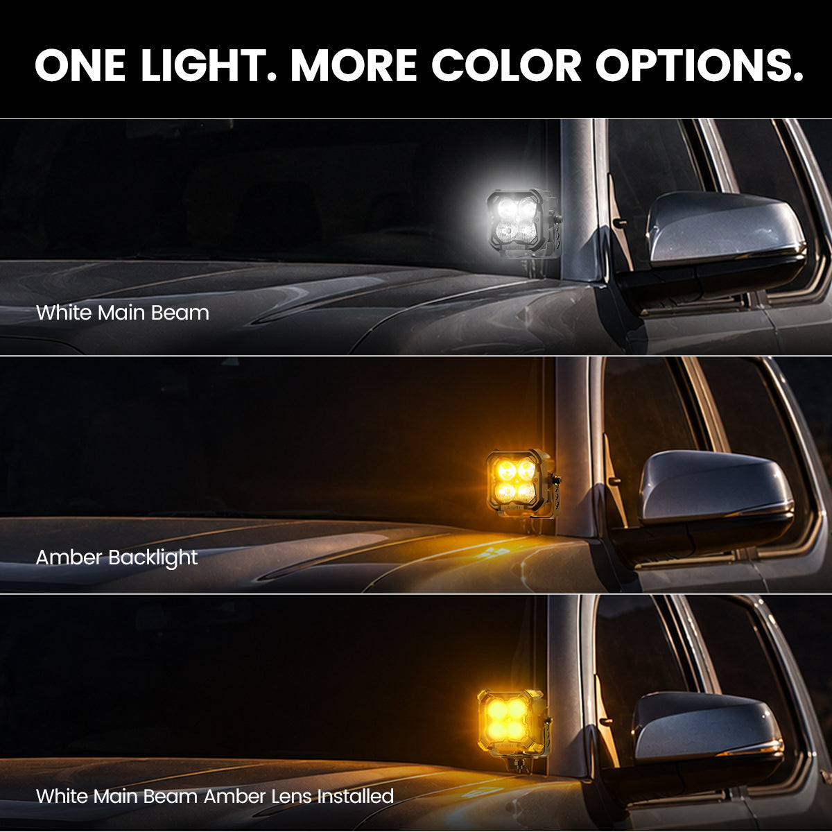 Pod ditch light color options on a 2016–2023 Toyota Tacoma