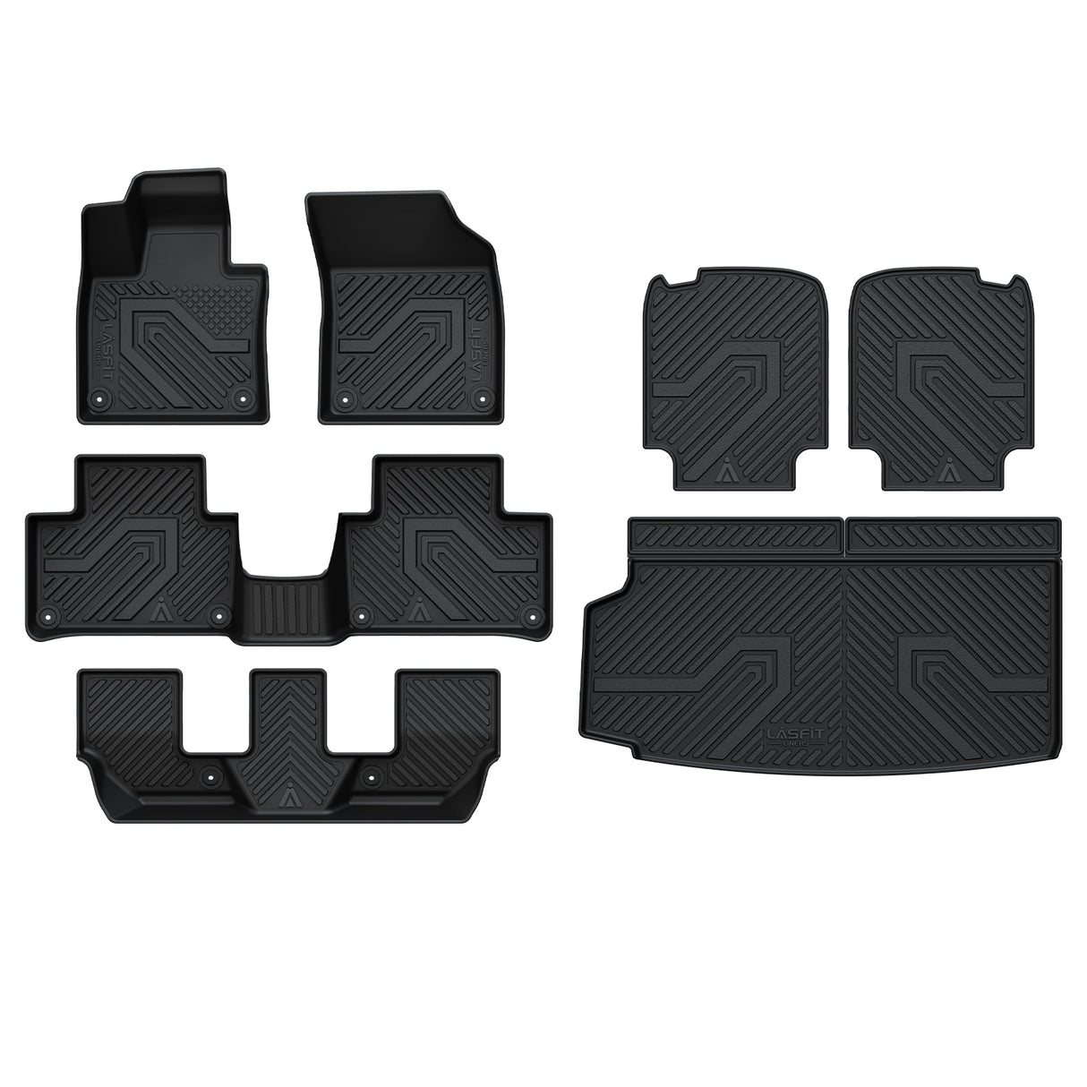 Fit for 2016-2025 Volvo XC90 Floor Mats & Cargo & Seatback Mat, Fit PHEV & 7 Seats Only