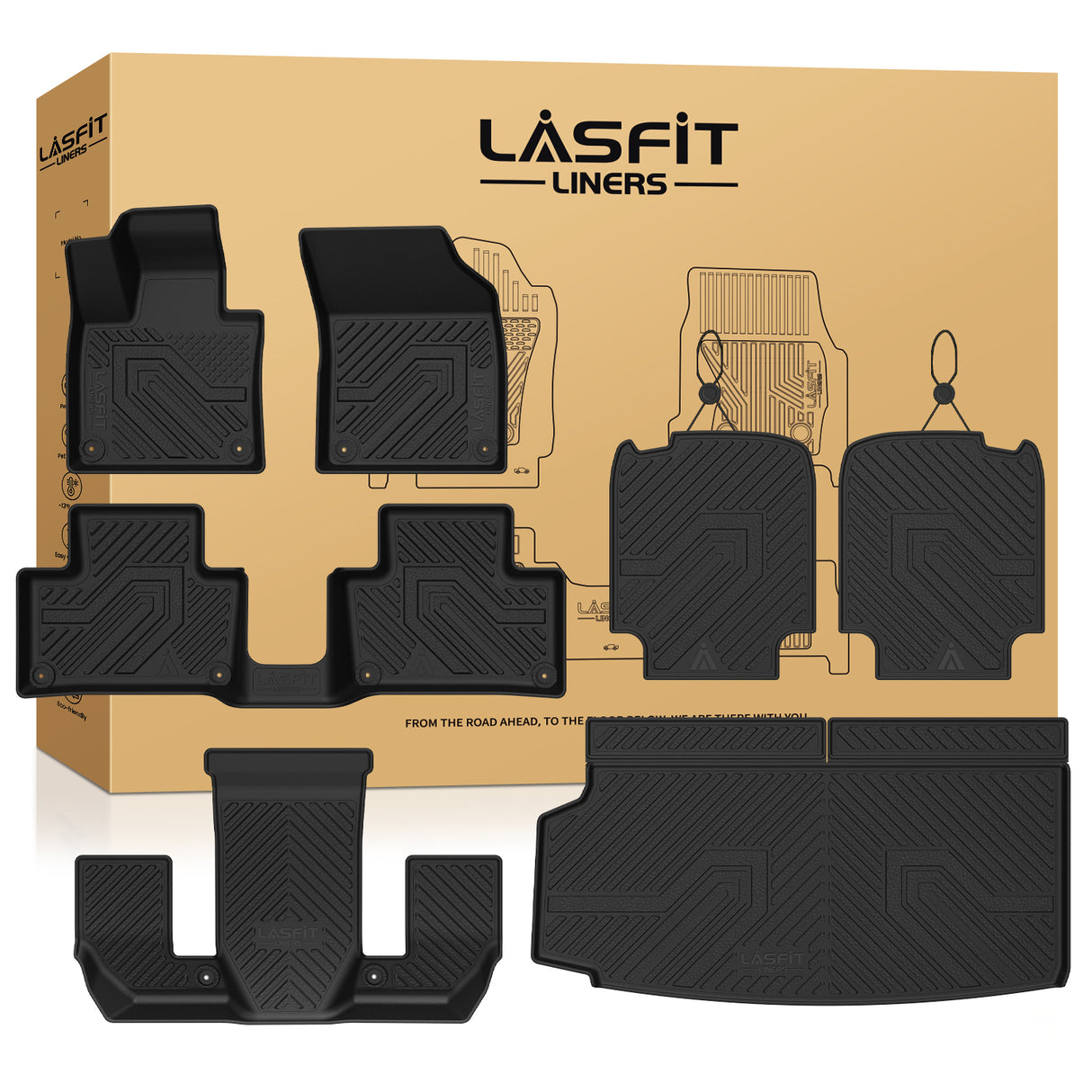 Fit for 2016-2026 Volvo XC90 Floor & Seatback & Cargo Mats, Not Fit Hybrid