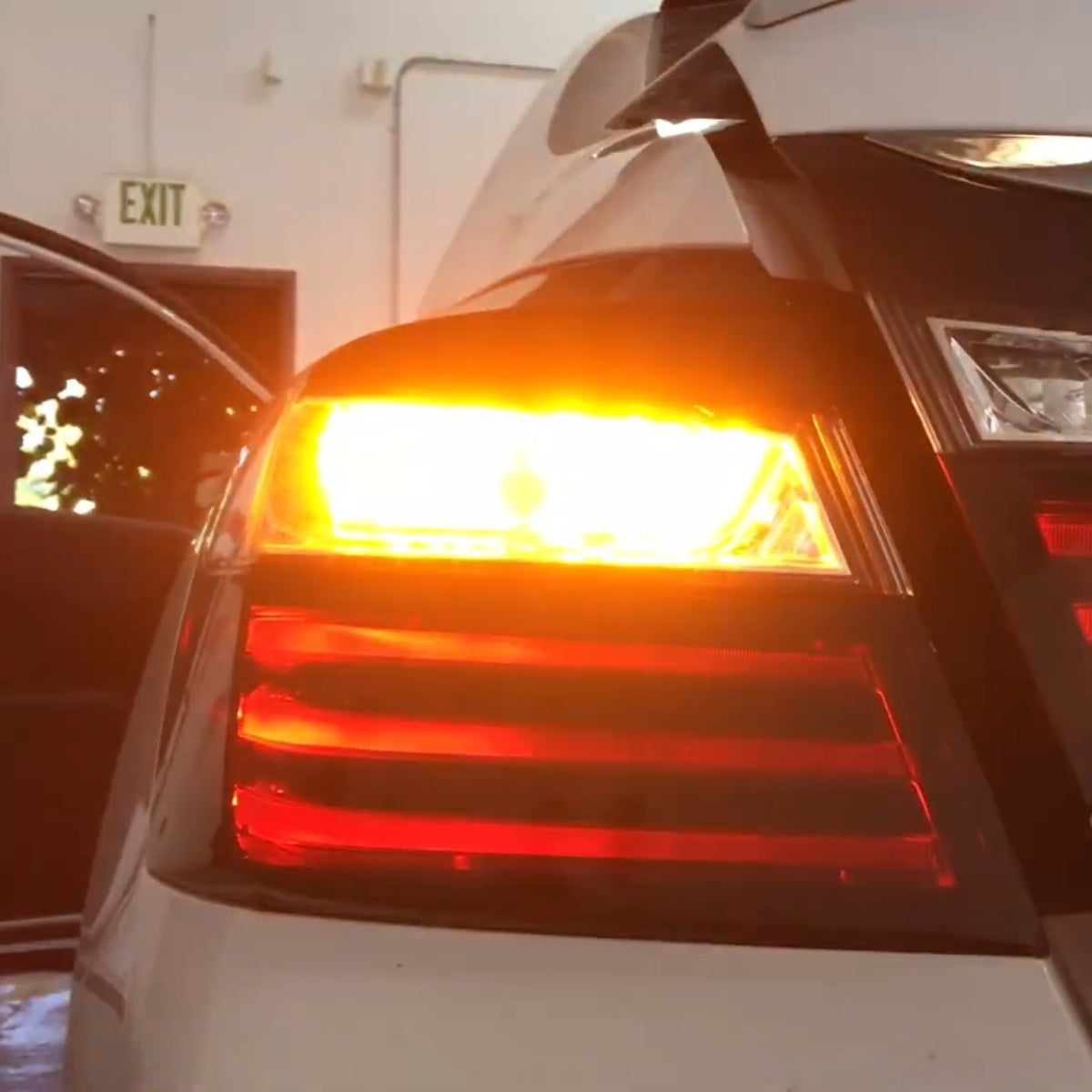 Lasfit bright bright amber 7444 led rear turn signal lights for 2016 2017 Honda Accord