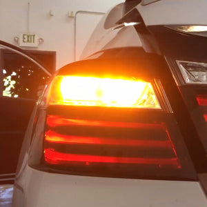 Lasfit bright bright amber 7444 led rear turn signal lights for 2016 2017 Honda Accord