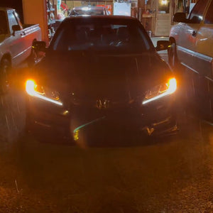 Lasfit amber 7443 led front turn signal lights for 2016 2017 Honda Accord