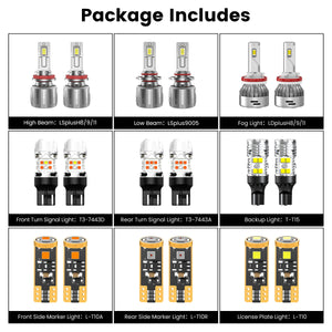 Lasfit combo package led bulbs for 2017-2018 Ford Escape With Halogen Projector Assembly