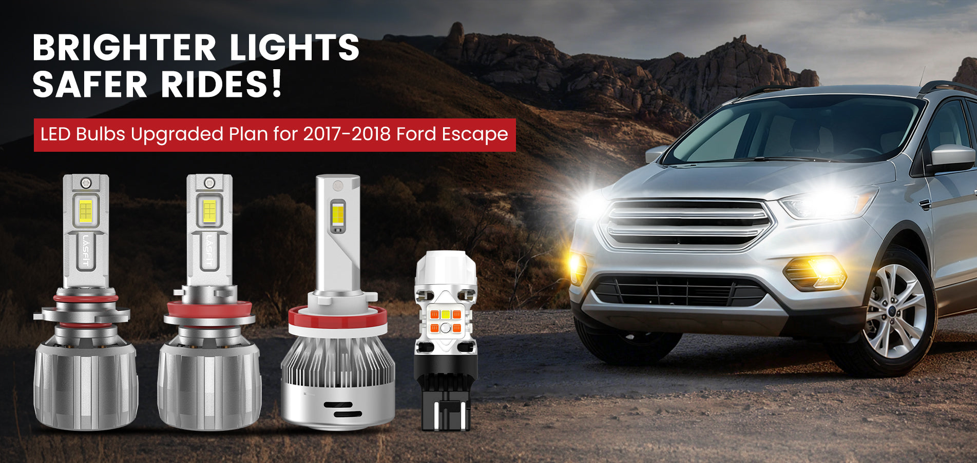 Lasfit LED Bulbs for 2017-2018 Ford Escape