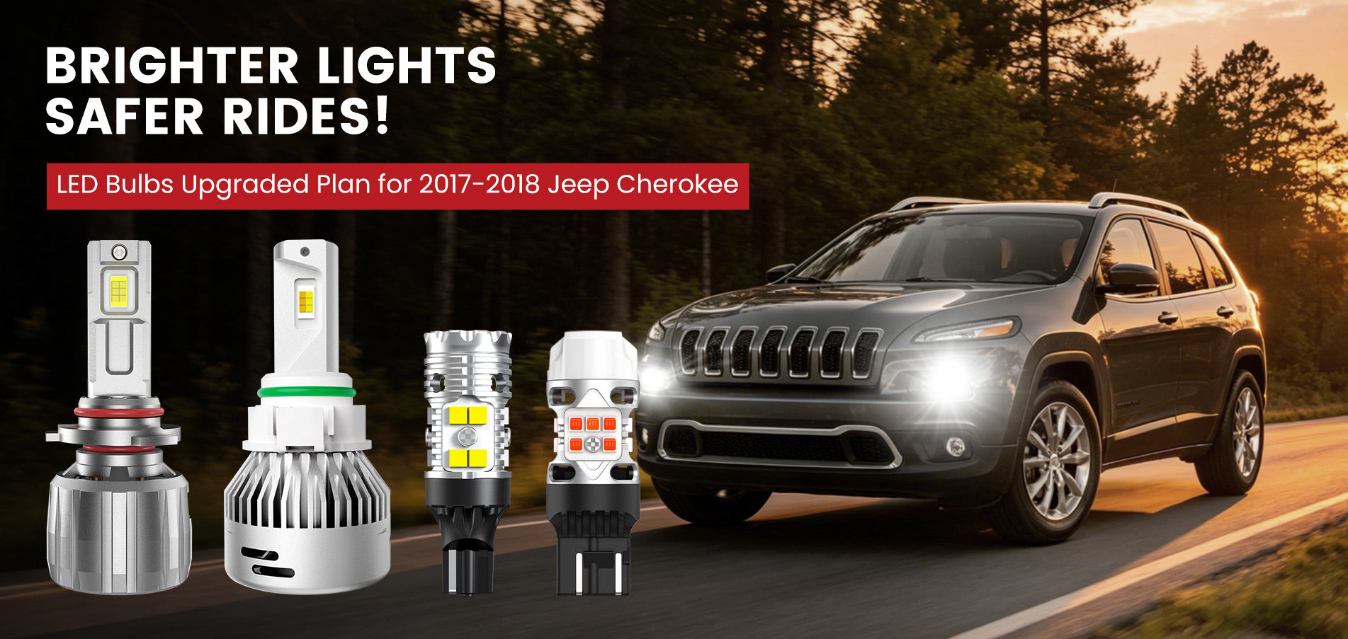Lasfit LED Bulbs for 2017-2018 Jeep Cherokee