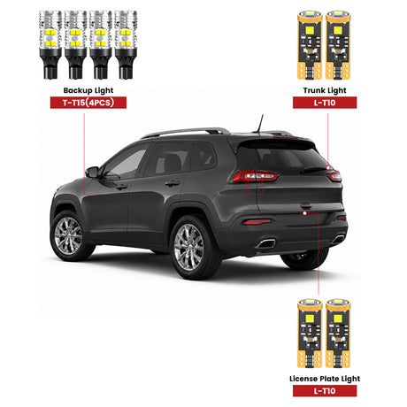 Lasfit led bulbs for 2017-2018 Jeep Cherokee