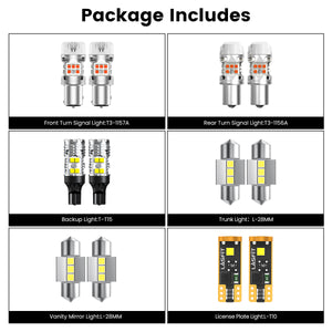 Lasfit combo package led bulbs for 2017-2018 Kia Optima Hybrid W/ LED Headlights