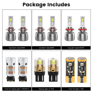 Lasfit combo package led bulbs for 2017-2019 Chrysler Pacifica Touring/Touring PLUS/Touring L/Touring L PLUS