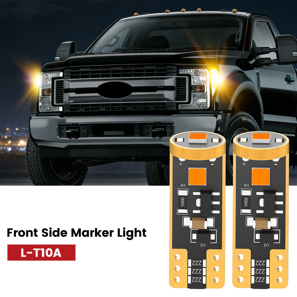 Lasfit 168 led front side marker light fit for 2017-2019 Ford Chassis Cab F-350/450/550