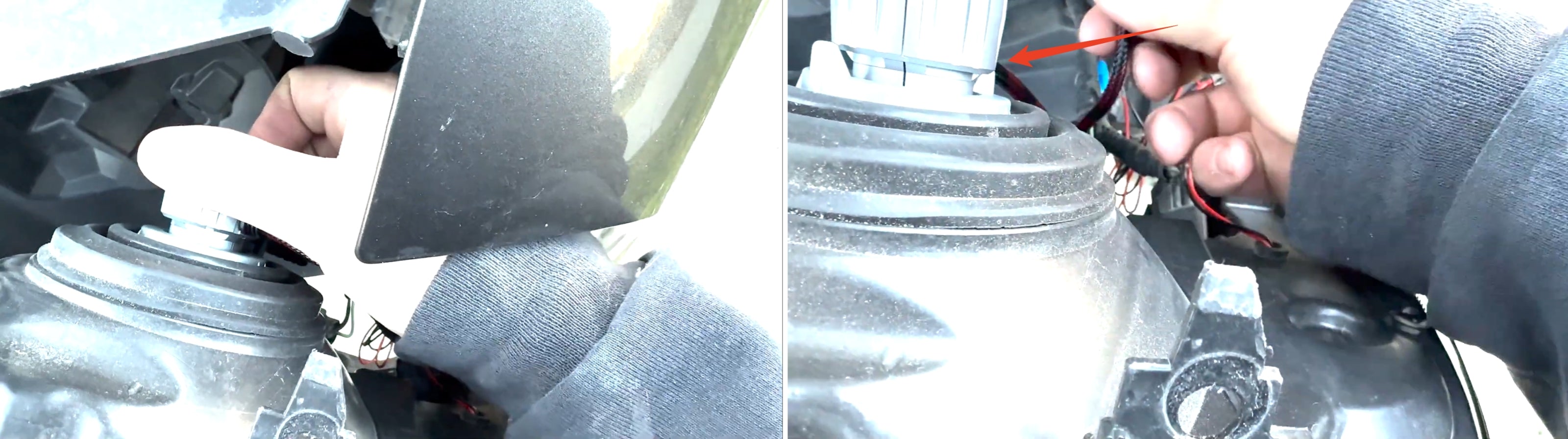 insert the new led bulbs