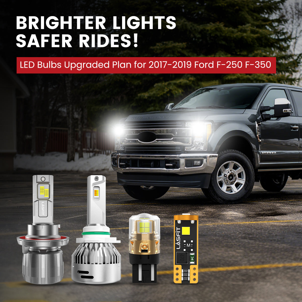 Lasfit best LED Bulbs for 2017-2019 Ford F250 F350