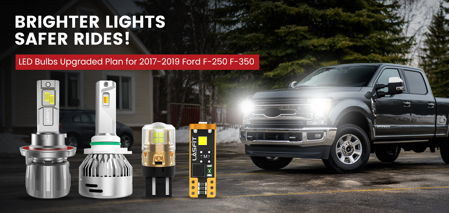 Lasfit best LED Bulbs for 2017-2019 Ford F250 F350