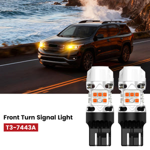 Lasfit 7443 led front turn signal lights fit for 2017-2019 GMC Acadia