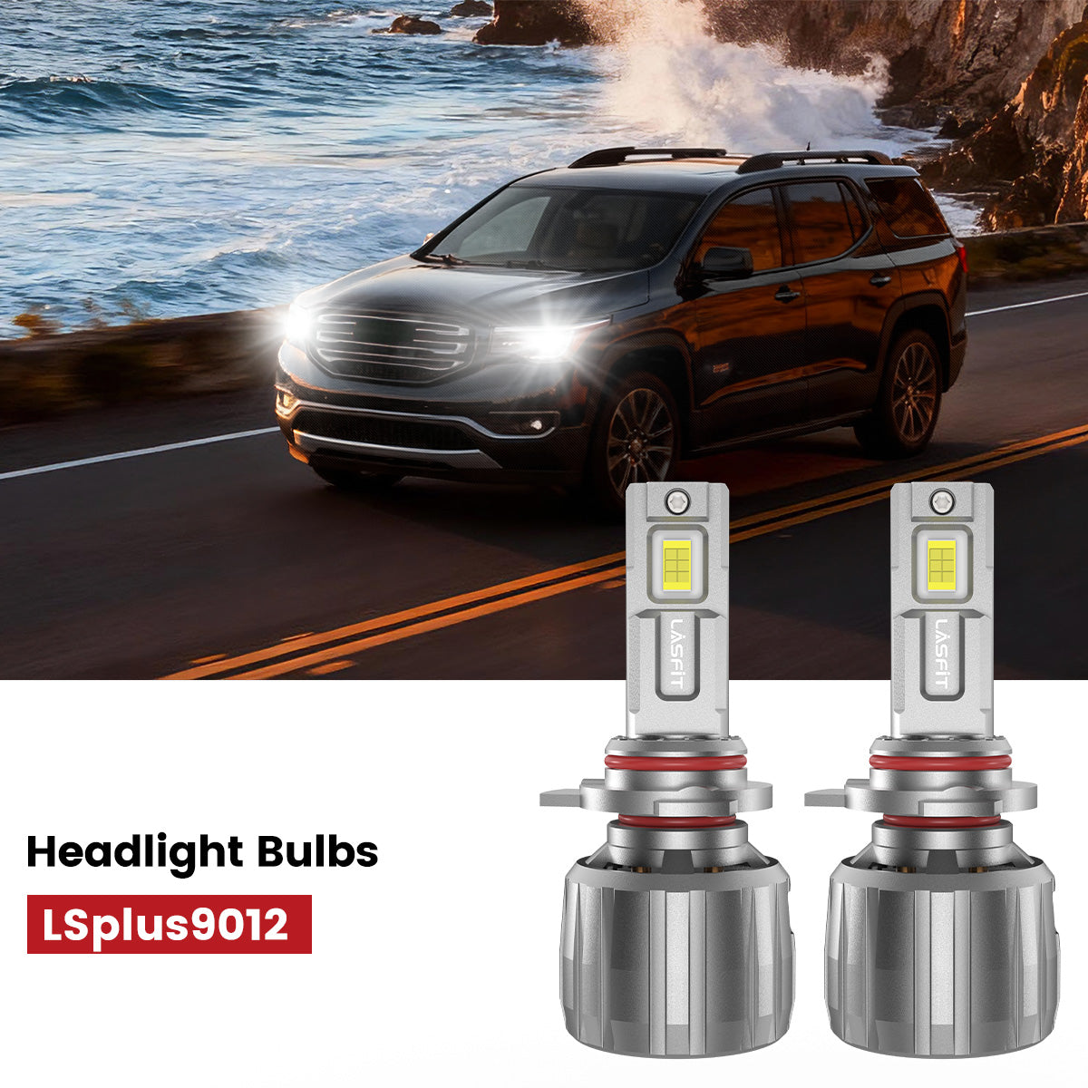 Lasfit 9012 led headlight bulbs fit for 2017-2019 GMC Acadia