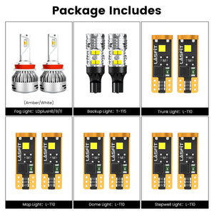 Lasfit combo package led bulbs for 2017-2019 Honda CR-V without headlight bulbs